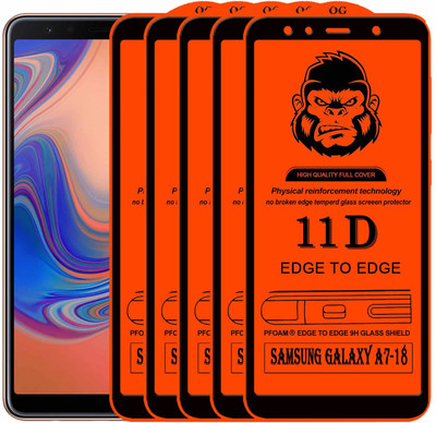 Gorilaorginal Edge To Edge Tempered Glass for Samsung Galaxy A7 2018 Edition(Pack of 5)