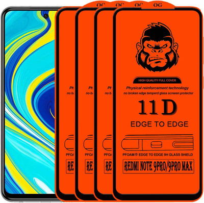 Xester Edge To Edge Tempered Glass for REDMI NOTE 9 PRO(Pack of 4)