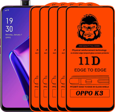 HQ Protection Edge To Edge Tempered Glass for OPPO K3(Pack of 5)