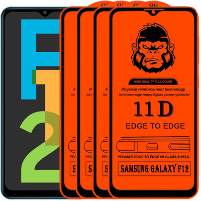 Xester Edge To Edge Tempered Glass for SAMSUNG GALAXY F12(Pack of 4)