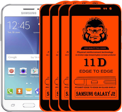 GORILLA FIVE Edge To Edge Tempered Glass for ; SAMSUNG GALAXY J2(Pack of 4)