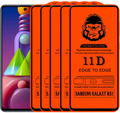 HQ Protection Edge To Edge Tempered Glass for SAMSUNG GALAXY M51(Pack of 5)