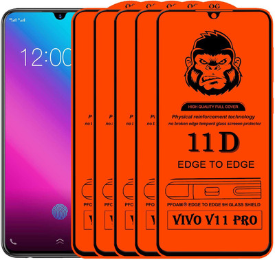 Xester Edge To Edge Tempered Glass for Vivo V11 Pro(Pack of 5)