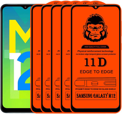 HQ Protection Edge To Edge Tempered Glass for : SAMSUNG GALAXY M12(Pack of 5)
