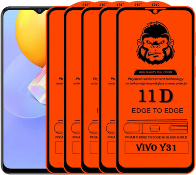 Xester Edge To Edge Tempered Glass for VIVO Y31(Pack of 5)