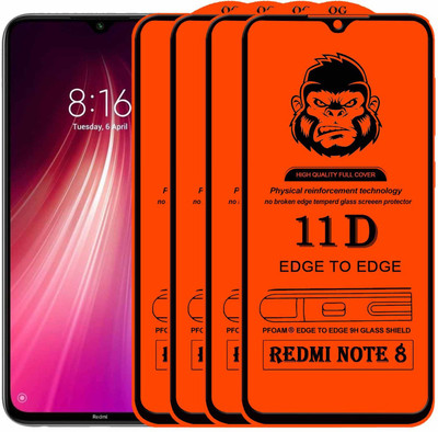Xester Edge To Edge Tempered Glass for REDMI NOTE 8(Pack of 4)