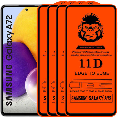 Xester Edge To Edge Tempered Glass for SAMSUNG GALAXY A72(Pack of 4)