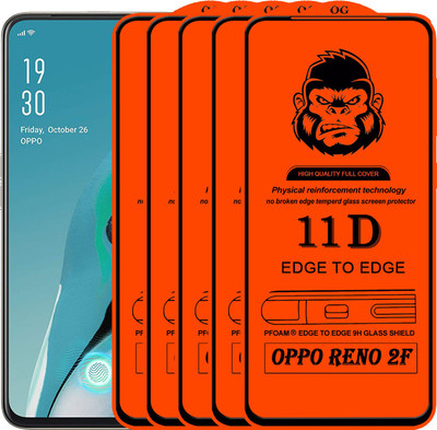 HQ Protection Edge To Edge Tempered Glass for Oppo Reno2 F(Pack of 5)