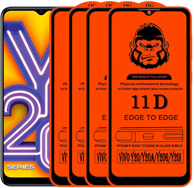 HQ Protection Edge To Edge Tempered Glass for VIVO Y20(Pack of 4)