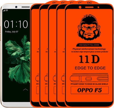 Xester Edge To Edge Tempered Glass for Oppo F5(Pack of 5)