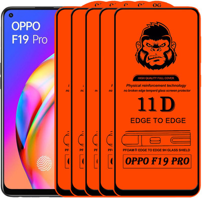 Xester Edge To Edge Tempered Glass for OPPO F19 PRO(Pack of 5)