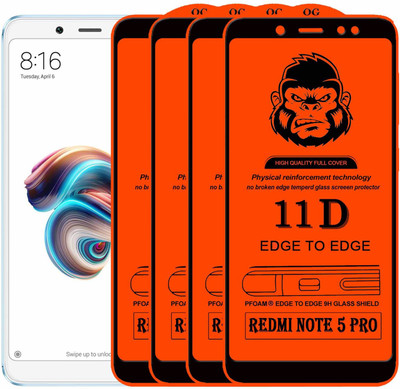 Xester Edge To Edge Tempered Glass for Mi Redmi Note 5 Pro(Pack of 4)