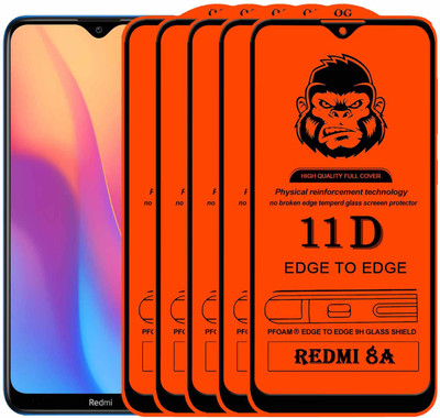 Gorilaorginal Edge To Edge Tempered Glass for ; REDMI 8A(Pack of 5)