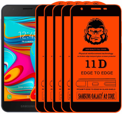 Xester Edge To Edge Tempered Glass for SAMSUNG GALAXY A2 CORE(Pack of 5)