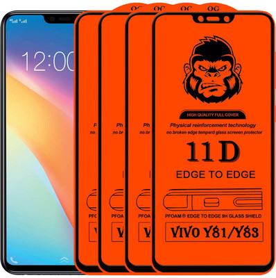 Xester Edge To Edge Tempered Glass for Vivo Y81(Pack of 4)