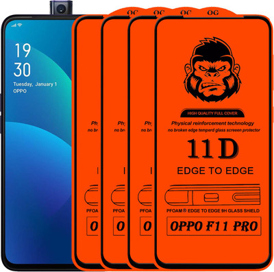 Xester Edge To Edge Tempered Glass for OPPO F11 PRO(Pack of 4)
