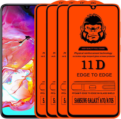 XRENGTH Edge To Edge Tempered Glass for , SAMSUNG GALAXY A70S(Pack of 4)