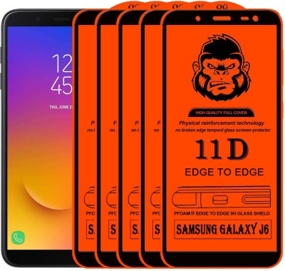 Xester Edge To Edge Tempered Glass for Samsung Galaxy J6(Pack of 5)