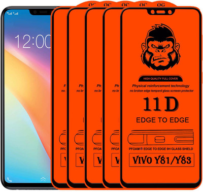 Xester Edge To Edge Tempered Glass for Vivo Y81(Pack of 5)