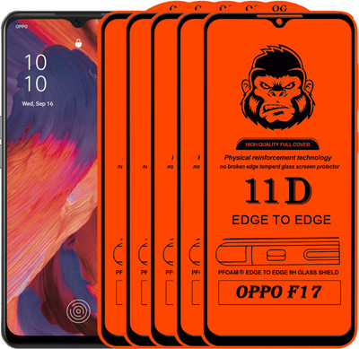 HQ Protection Edge To Edge Tempered Glass for OPPO F17(Pack of 5)