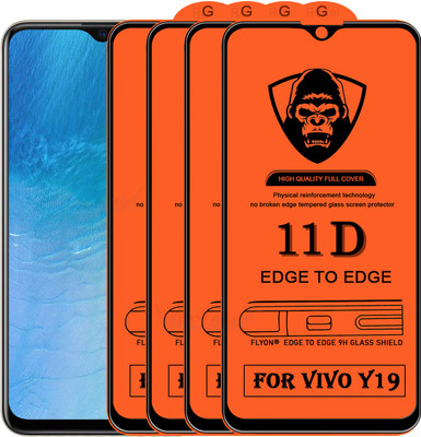 MaxR Edge To Edge Tempered Glass for Vivo Y19(Pack of 4)