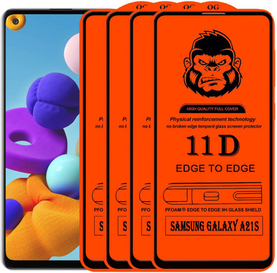 Xester Edge To Edge Tempered Glass for SAMSUNG GALAXY A21S(Pack of 4)