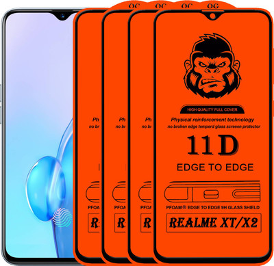 HQ Protection Edge To Edge Tempered Glass for Realme XT(Pack of 4)