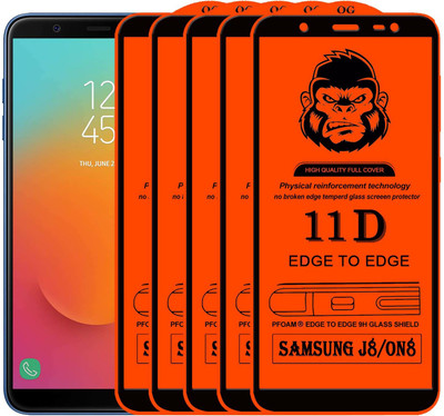XRENGTH Edge To Edge Tempered Glass for Samsung Galaxy On8(Pack of 5)