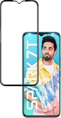 kentop Edge To Edge Tempered Glass for TECNO SPARK 7T + TECNO SPARK 7(Pack of 1)