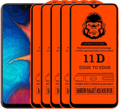 Xester Edge To Edge Tempered Glass for SAMSUNG GALAXY M10S(Pack of 5)