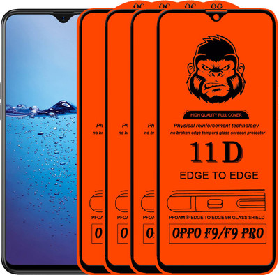 HQ Protection Edge To Edge Tempered Glass for OPPO F9 Pro(Pack of 4)