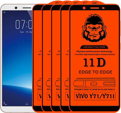XRENGTH Edge To Edge Tempered Glass for VIVO Y71(Pack of 5)