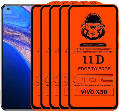HQ Protection Edge To Edge Tempered Glass for VIVO X50(Pack of 5)