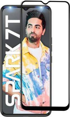kentop Edge To Edge Tempered Glass for TECNO SPARK 7T + TECNO SPARK 7(Pack of 1)