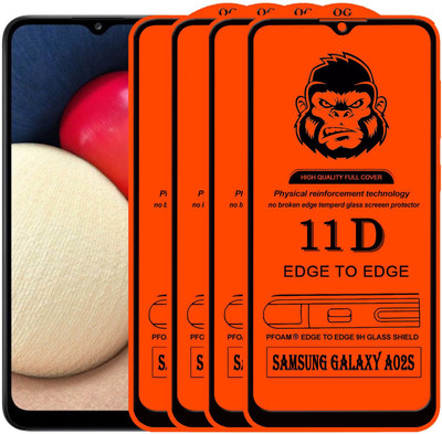 HQ Protection Edge To Edge Tempered Glass for SAMSUNG GALAXY A02S(Pack of 4)