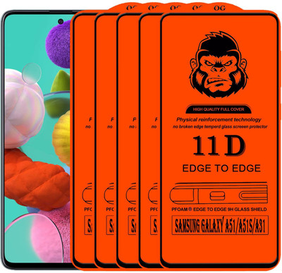 Xester Edge To Edge Tempered Glass for SAMSUNG GALAXY A51(Pack of 5)