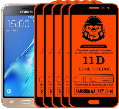 Gorilaorginal Edge To Edge Tempered Glass for ; SAMSUNG GALAXY J3(Pack of 5)