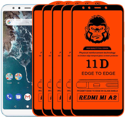 HQ Protection Edge To Edge Tempered Glass for Mi A2(Pack of 5)