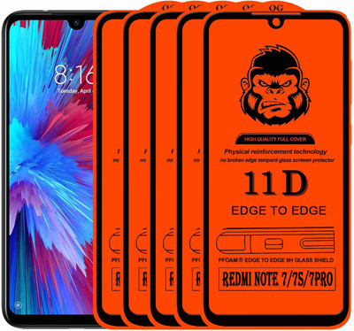HQ Protection Edge To Edge Tempered Glass for REDMI NOTE 7S(Pack of 5)