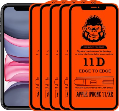 Xester Edge To Edge Tempered Glass for Apple iPhone XR(Pack of 5)