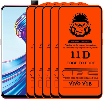 GORILLAPRIME Edge To Edge Tempered Glass for ; VIVO V15(Pack of 5)