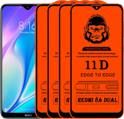 Xester Edge To Edge Tempered Glass for REDMI 8A DUAL(Pack of 4)