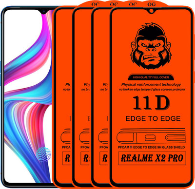Xester Edge To Edge Tempered Glass for Realme X2 Pro(Pack of 4)