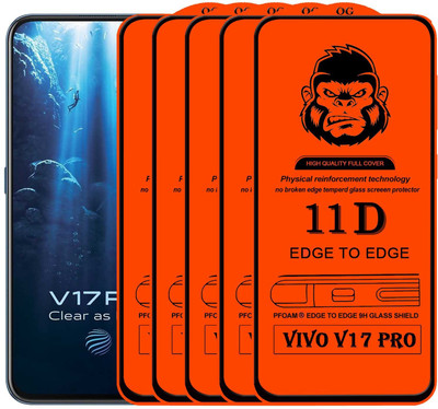 GORILLA PRO Edge To Edge Tempered Glass for . VIVO V17 PRO(Pack of 5)