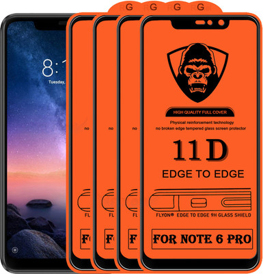 MaxR Edge To Edge Tempered Glass for Mi Redmi Note 6 Pro(Pack of 4)