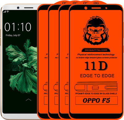 Xester Edge To Edge Tempered Glass for Oppo F5(Pack of 4)