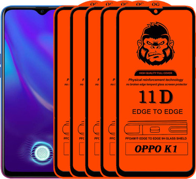 Xester Edge To Edge Tempered Glass for OPPO K1(Pack of 5)