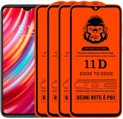 Xester Edge To Edge Tempered Glass for REDMI NOTE 8 PRO(Pack of 4)
