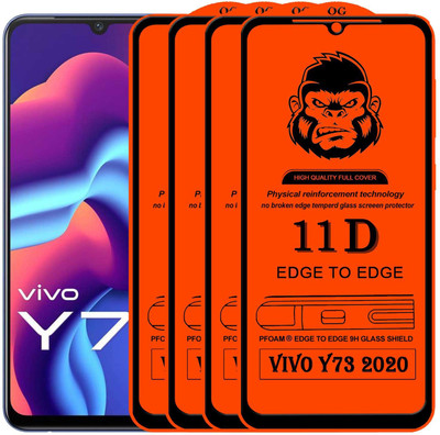 Xester Edge To Edge Tempered Glass for VIVO Y73 2020(Pack of 4)