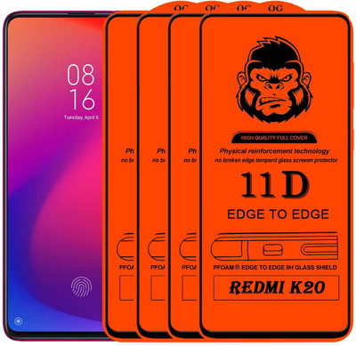 Xester Edge To Edge Tempered Glass for Mi K20(Pack of 4)